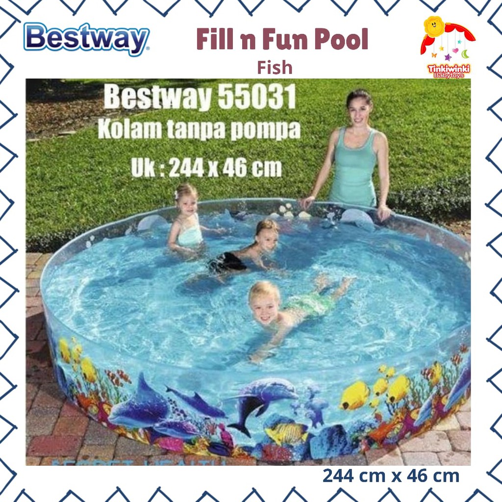 Bestway Fill n fun pool 244 x 46 cm 55031 Kolam Renang Anak