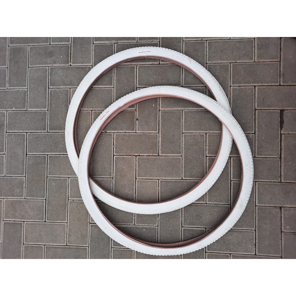 TERMURAH!!! Ban Becak Ukuran 28 x 1.1/2 SWALLOW Putih / Realpict / Satuan