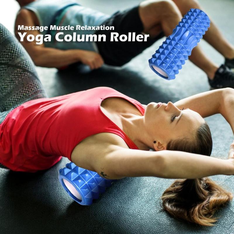 Roller Alat bantu Yoga Hollow Column Foam Gym Massage Exercise - D334 - Light Blue