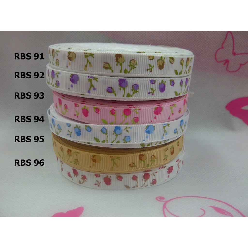 

[10 YARD] PITA GROSGRAIN MOTIF BUNGA SALE RBS 91,92,93,94,95,96