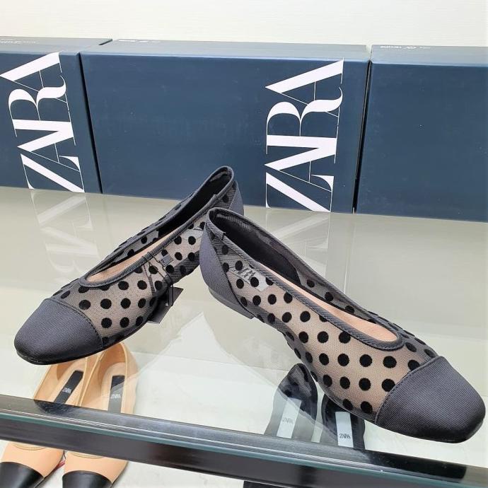 ZARA SHOES FLAT DOTTED MESH ORIGINAL - 35