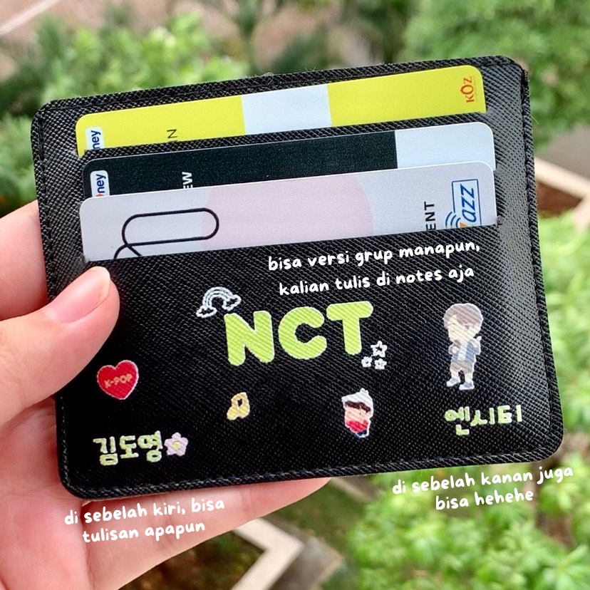 CARD WALLET HOLDER MINI HAMPERS LEBARAN CUS*TOM* GRUP DAN NAMA KPOP UANG NCT B*TS EXO