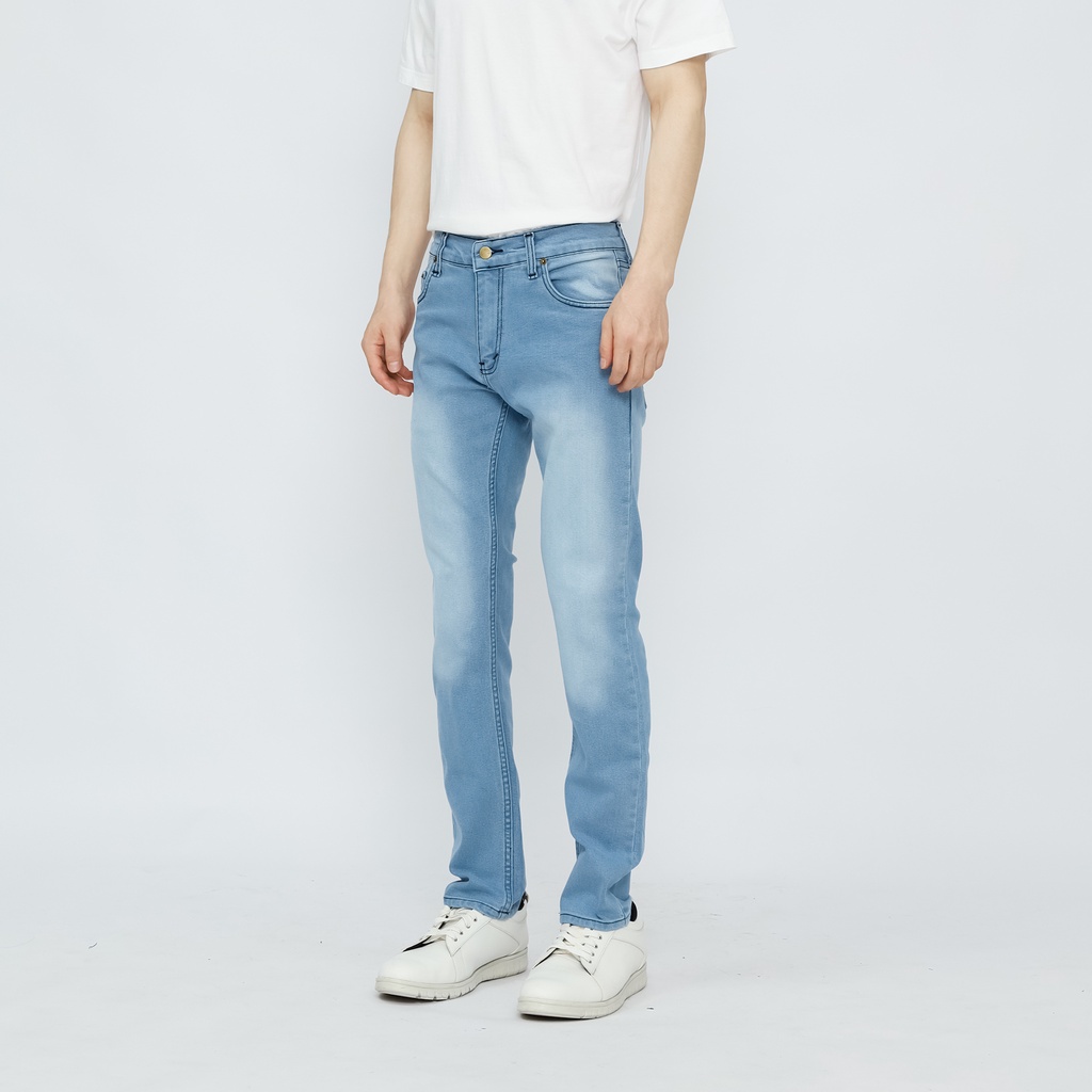 Fathco - Celana Denim Slimfit Pria Bluebleach Scrub