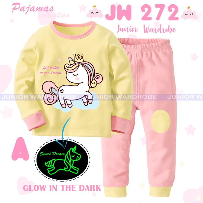 Baju tidur anak perempuan import JW 272 A - D