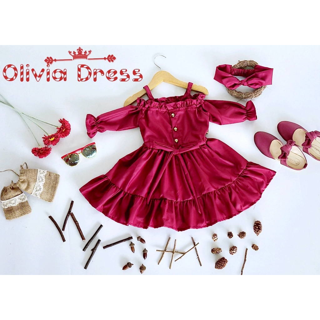 Dress Olivia Anak Unik/Gaun Anak/Dress Anak