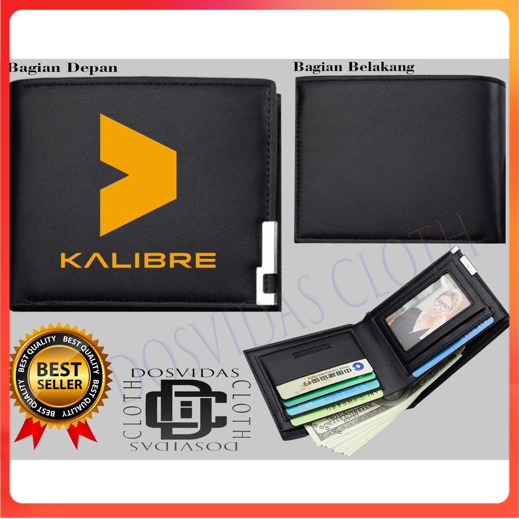 Dompet Pria Lipat KALIBRE Dompet Kulit Men Fashion Letter Wallet KALIBRE KEREN COD