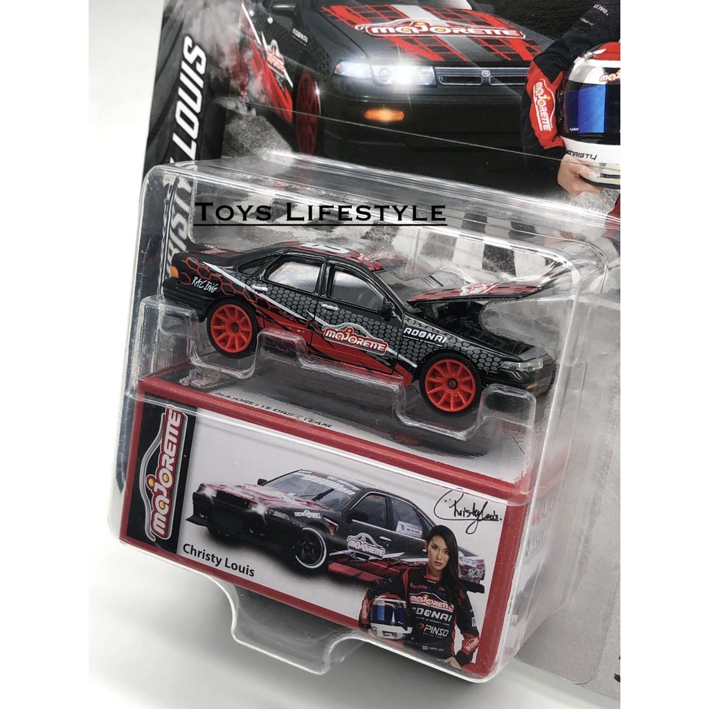 Majorette Diecast - Drifter Christy Louis Skala 1:64 (Velg Merah)