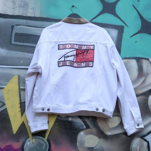 Tommy Hilfiger Big Flag White Jeans Jacket