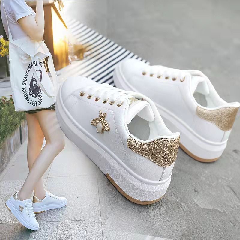 Free BOX Sepatu Sneaker Putih Wanita Import Premium Quality Sepatu Olahraga Sepatu Casual Sneakers Wanita Sport Shoes NS0140