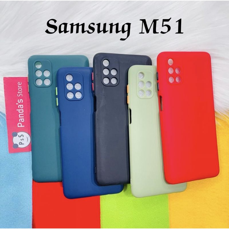 Case Samsung M51 Babycase + Pelindung Kamera, Makaron Full Color (PsS)