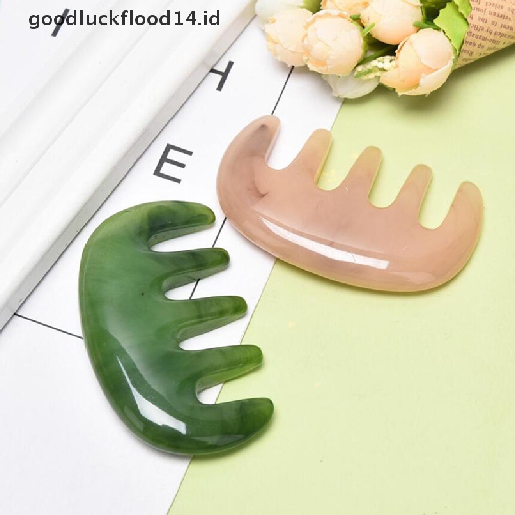 [OOID] Natural Crystal Gua Sha Board Head Massage Nose Eyes Face Wrinkle Lifting Tool ID