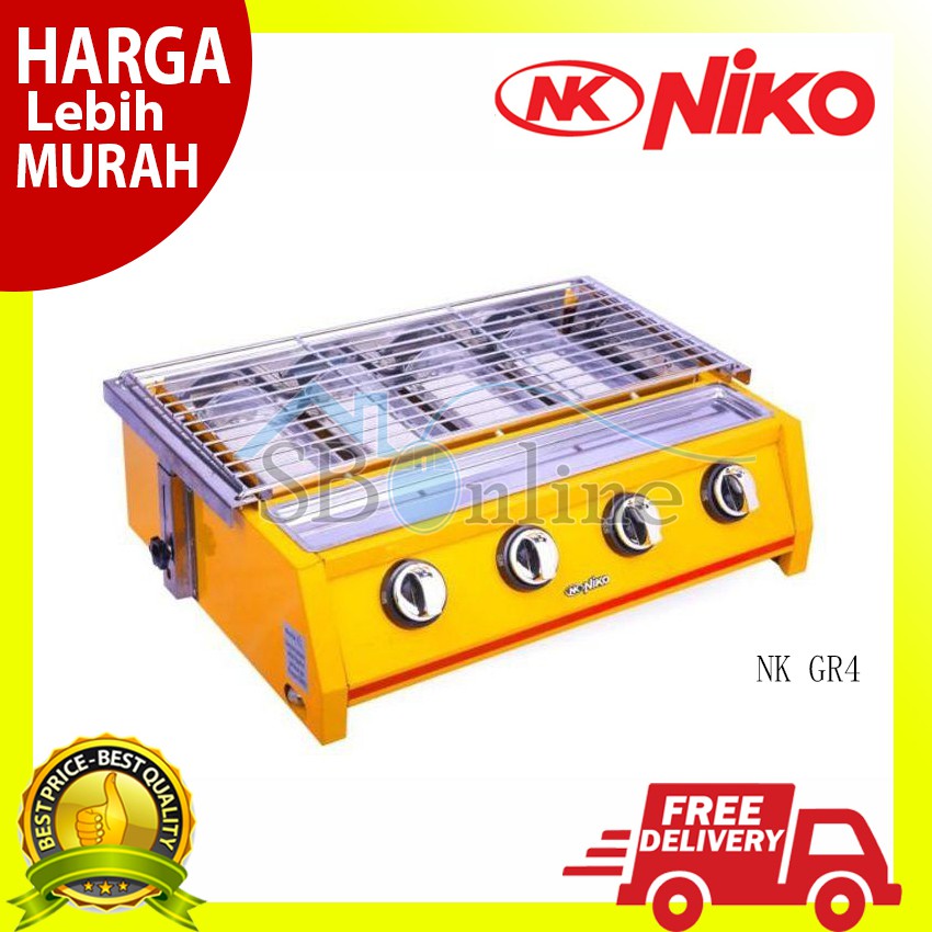 Niko Grill Gas Panggangan Sosis Kompor 4 Tungku NK-GR4