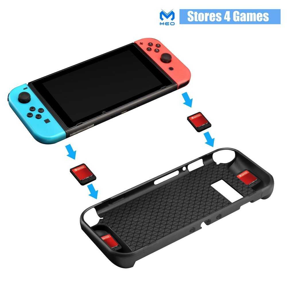 Hot Promo ! MEO Casing TPU Grip Handle with Game Card Slot Storage Nintendo Switch