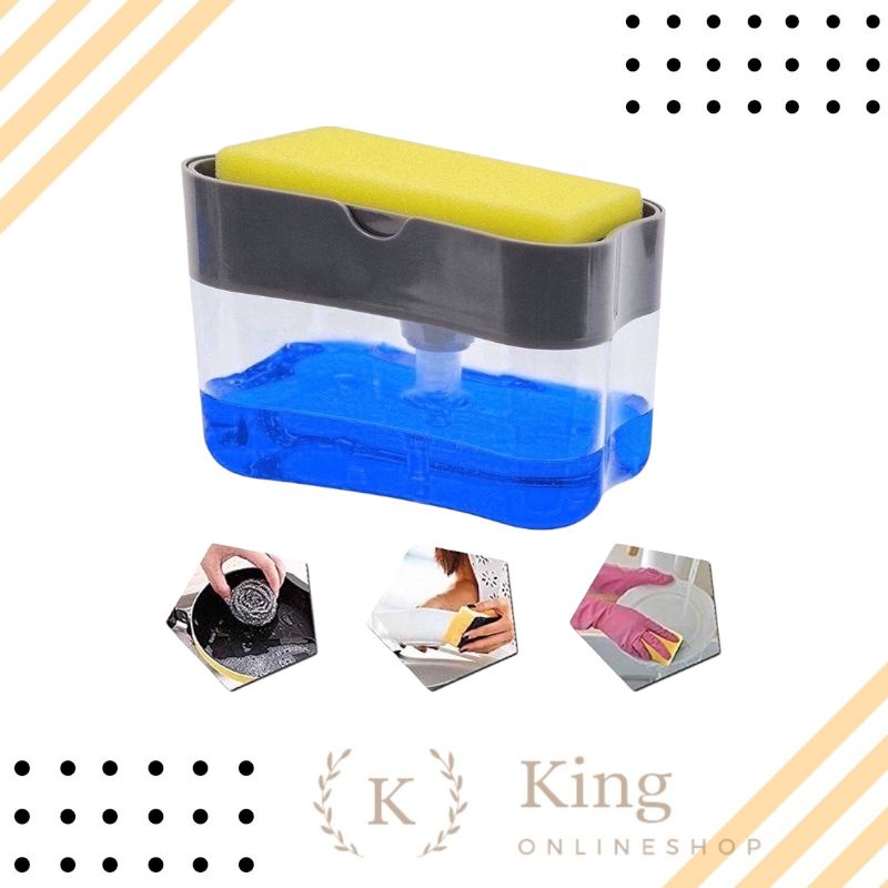 [D2] Dispenser sabun dengan sponge 2 IN ONE