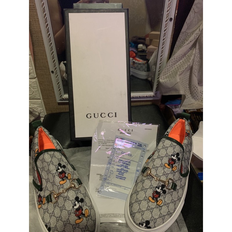 jual rugi sepatu gucci motif Mickey