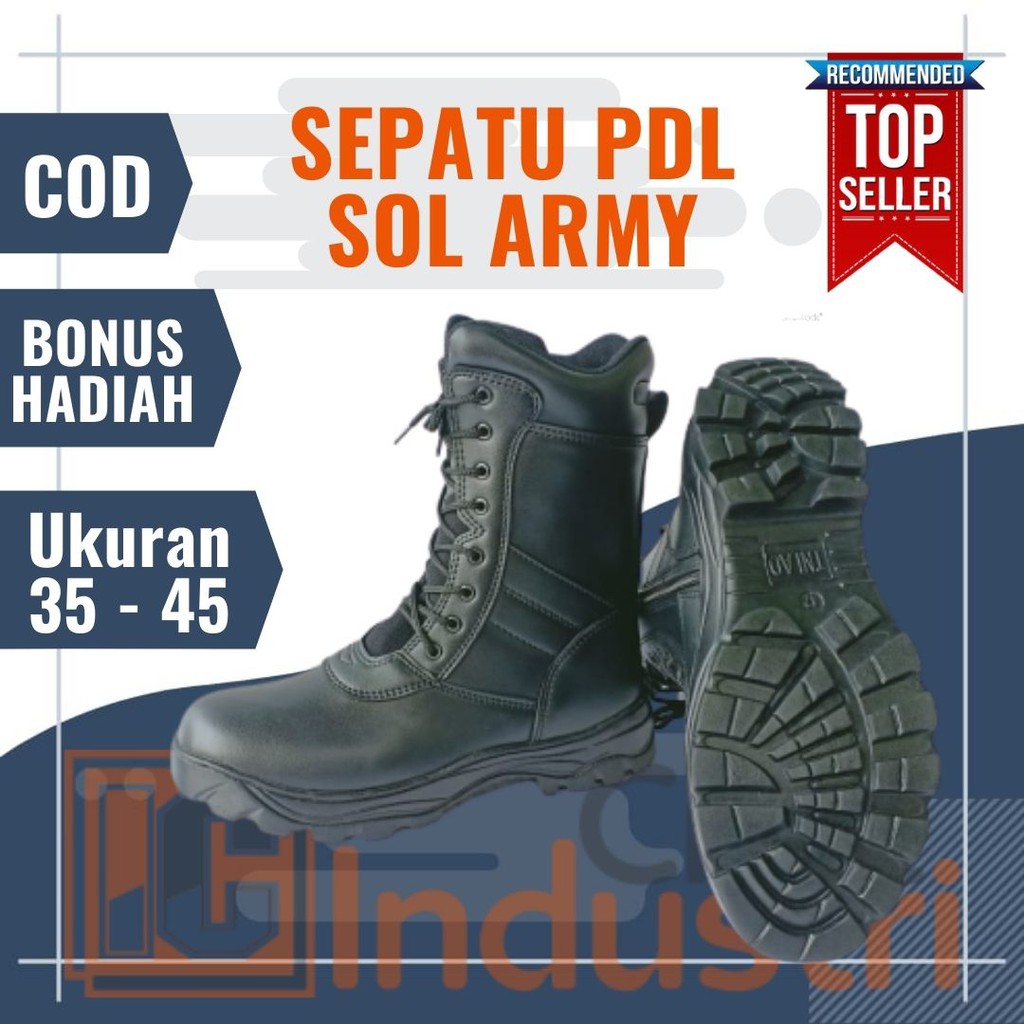 Sepatu PDL TNI AD Satpam Security Sepatu Dinas Lapangan Kerja Polri Polisi Banser Berkualitas