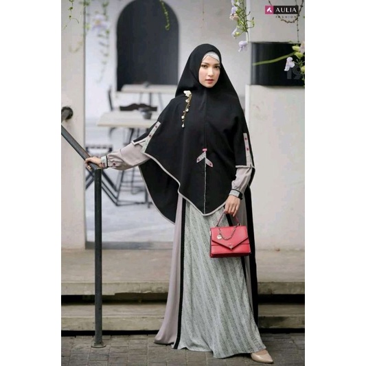gamis Aulia sultan 9 silver jetblack