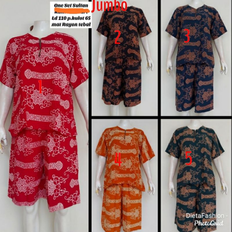 Setelan kaos kulot jumbo/baju tidur /baju busui