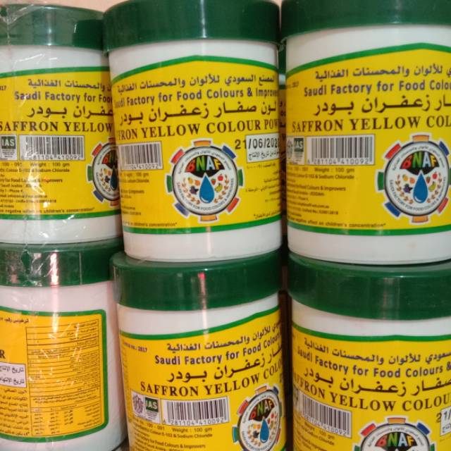 

Safron pewarna kuning original Saudi/saffron yellow colour powdee 100gr