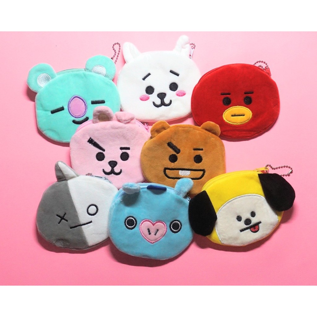 POUCH LUCU BT21 BANGTANBOYS DOMPET KECIL ANAK IMUT IMPORT TERMURAH DOMPET BTS COD KUALITAS TERBAIK