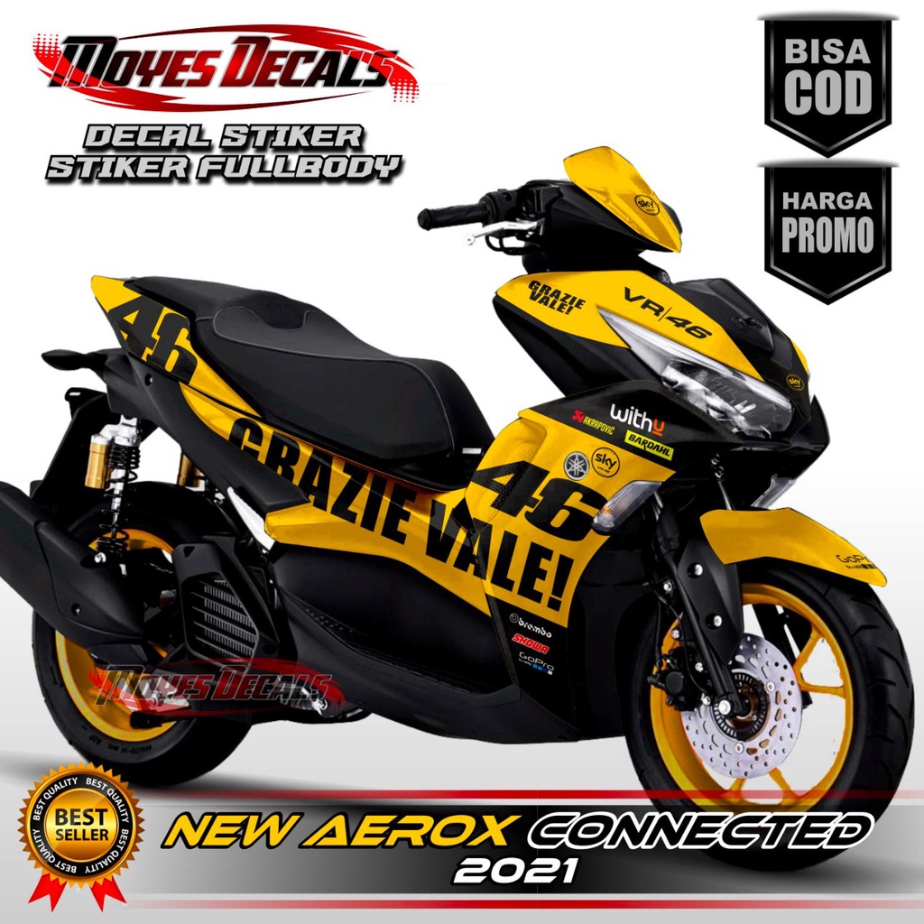 stiker new aerox connected 2021 stiker decal fullbody motor new aerox 155 2021 stiker fullbody
