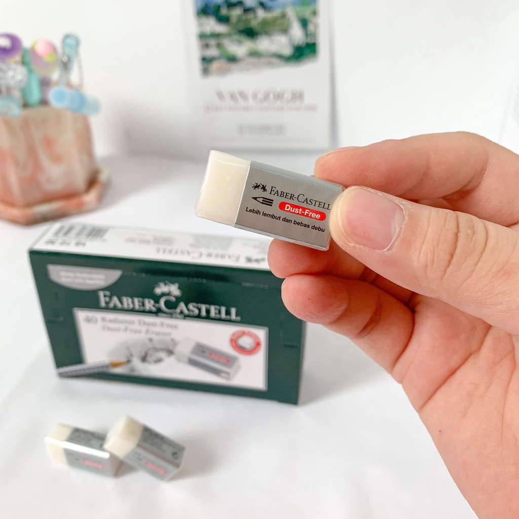 

Penghapus Faber Castell Putih ORIGINAL DUST FREE ERASER ECERAN Stip alat tulis kantor by MANDI CANTIK