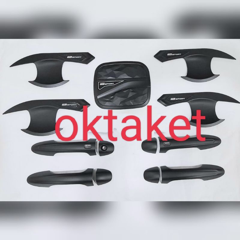 paket outer handle tank cover all new Fortuner 2016 2019 2020 2022 gr sport hitam