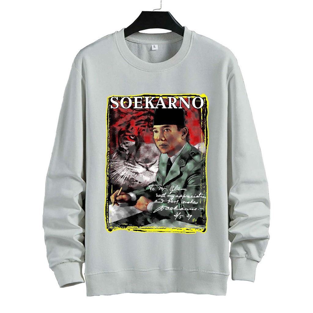 SWEATER UNISEX SOEKARNO 1 PRIA DAN WANITA  SWEATER JUMBO