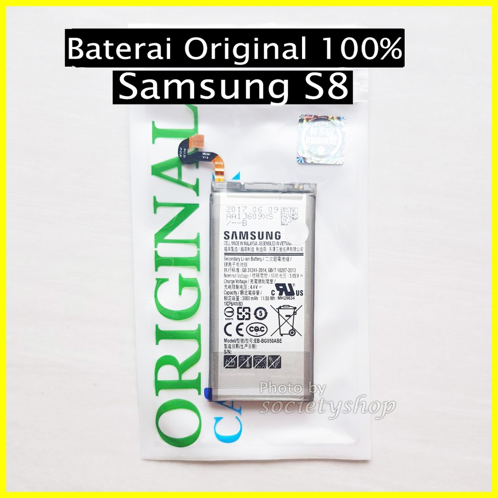 Baterai Samsung S8 Original Batre 3000mah Hp G950 Asli Ori Battery Batray Batere Bateray Batu Galaxy