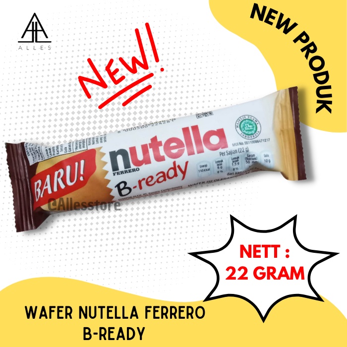 Jual NUTELLA B-Ready Nutella Wafer Coklat Kacang Bready Nutella Kemasan ...