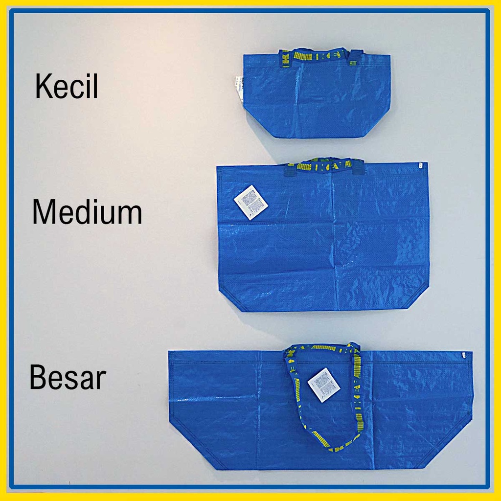 FR4KTA Kantong belanja, besar, biru, 55x37x35 cm / 71 l