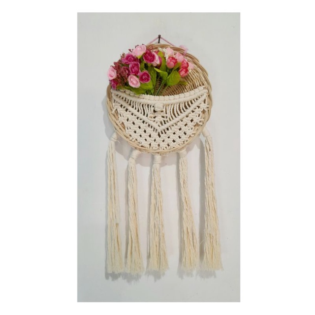 Jual Pot Dinding Macrame Macrame Wall Hanging Basket Pot Macrame Pot Dinding Macrame Hiasan