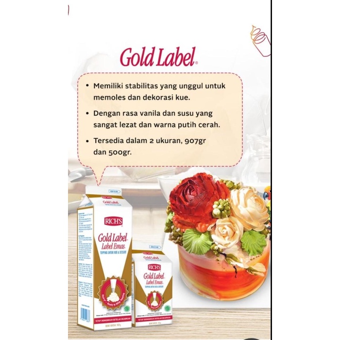 

Rich Gold Label Whipping Cream 907 gr - Rich's Whipped Cream 907 gr