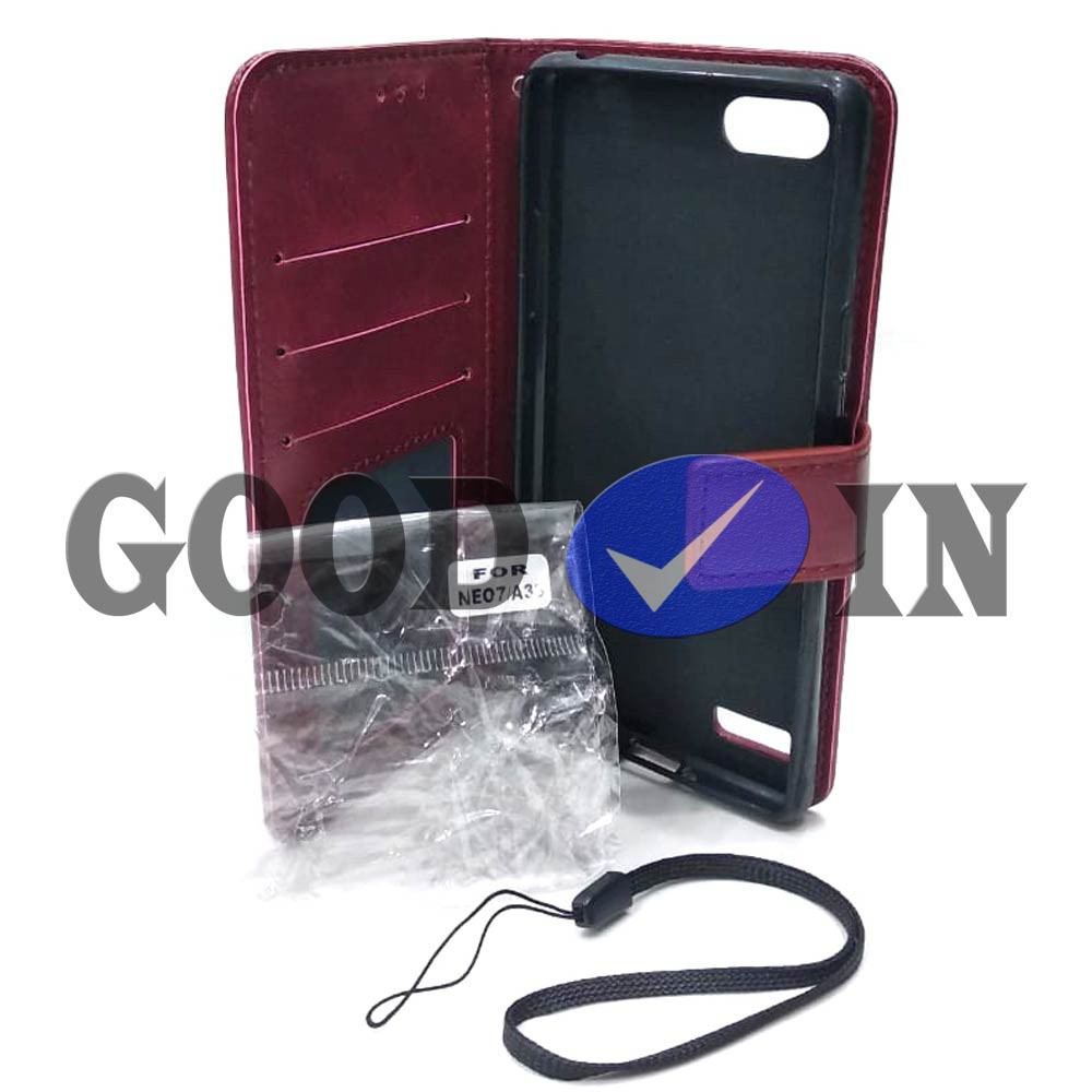Flip Case - Flip Polos - Case Dompet Kulit Polos - Case Oppo NEO 7 / A33 / A32