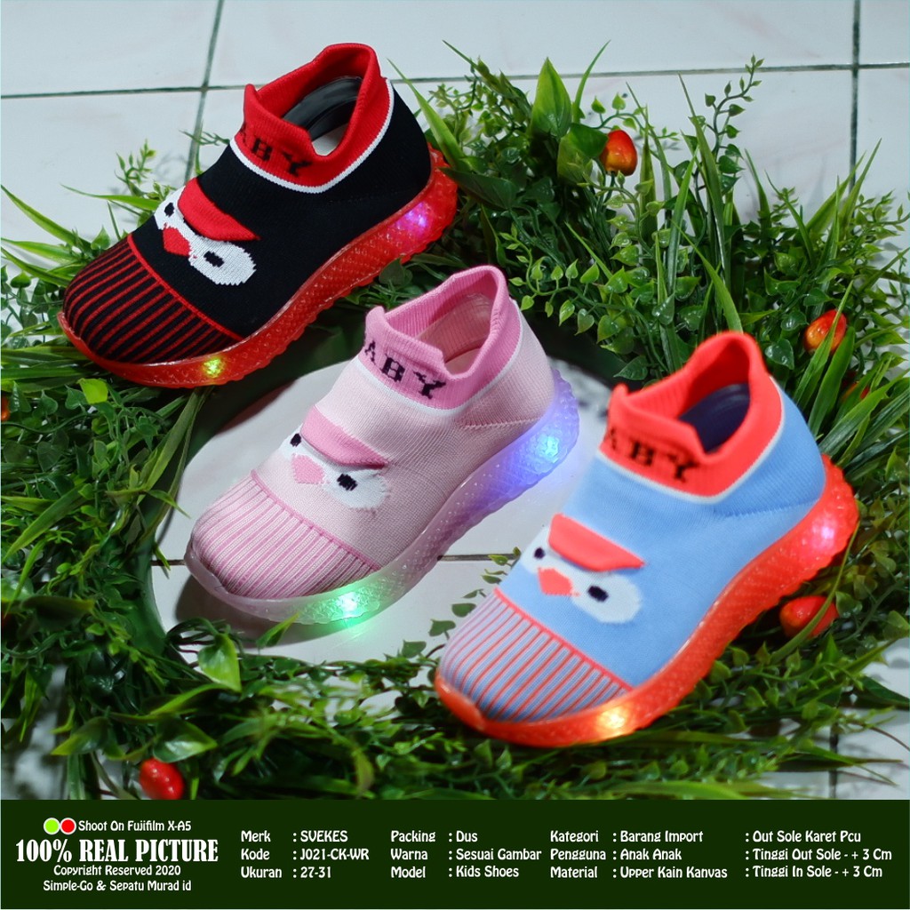 Sepatu import korea anak anak model slipon selop untuk paud SVEKES J021C - J017C 27-31