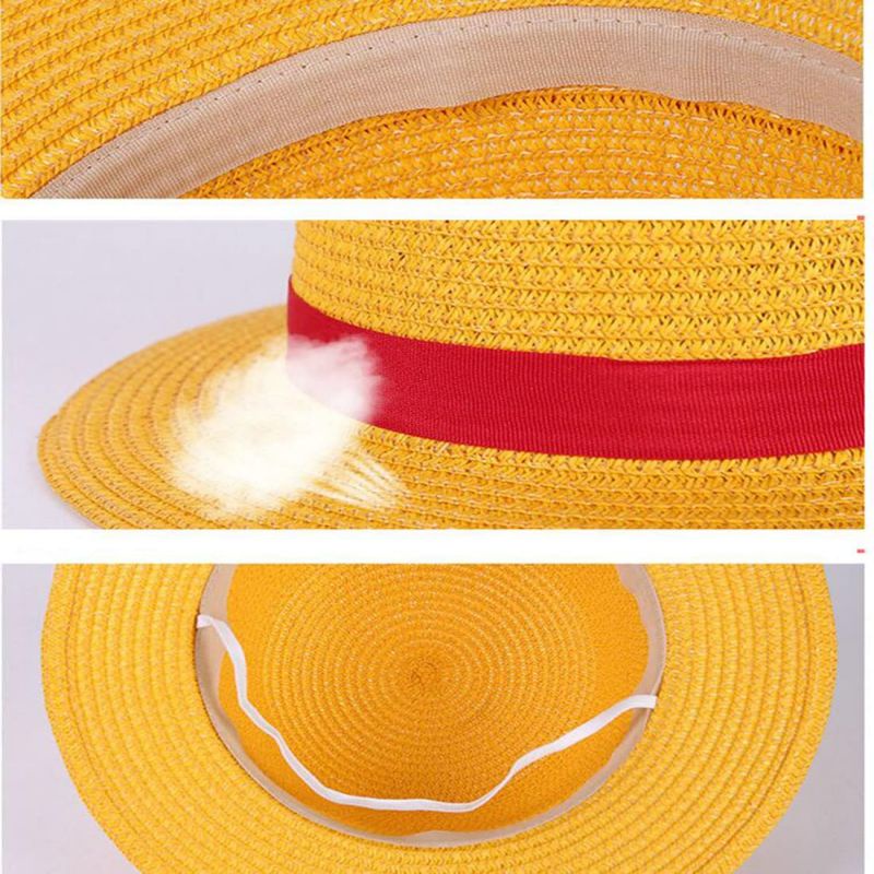 Topi Jerami Luffy Anime One Piece Topi Mugiwara No Luffy Cosplay Hat