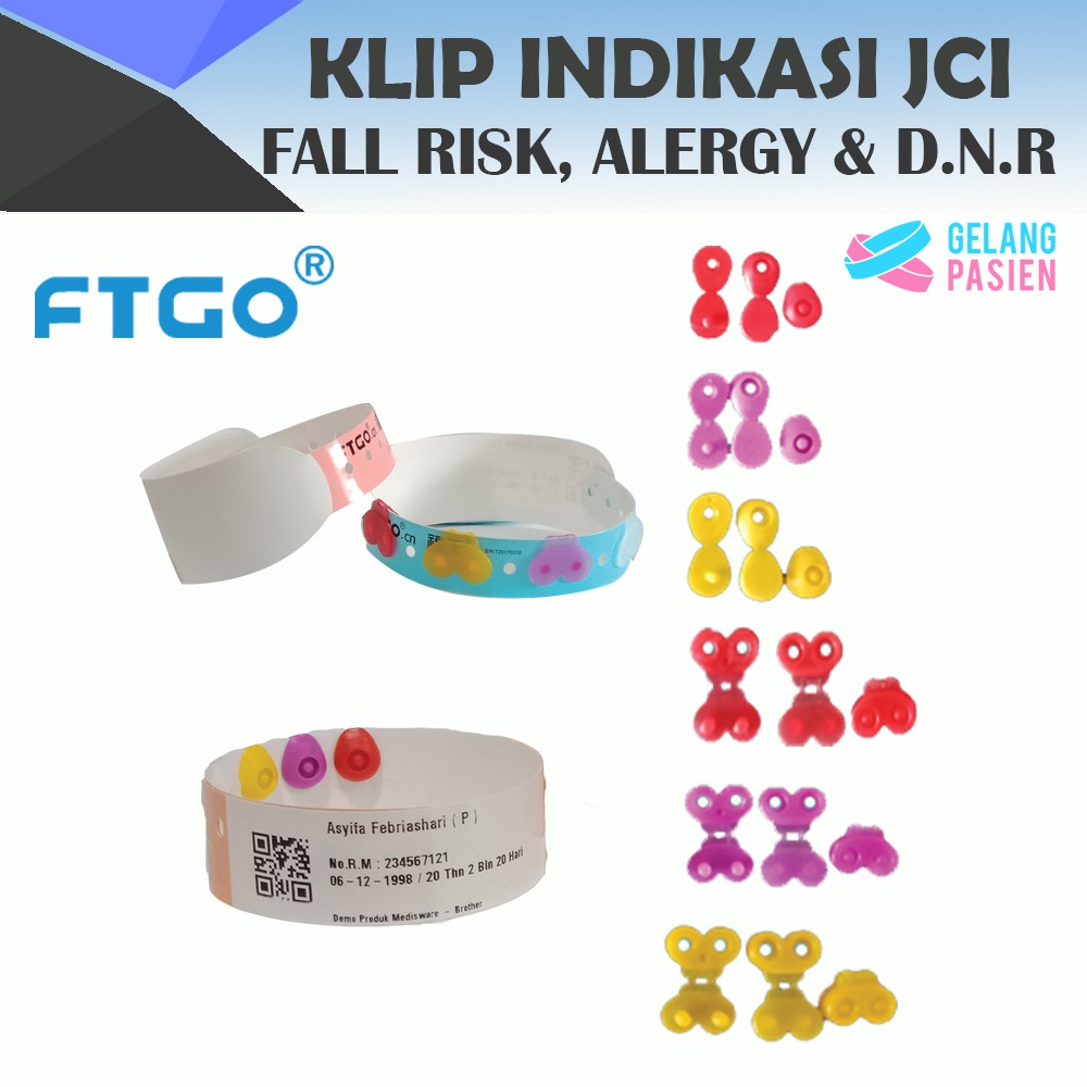  Gelang Pasien  Ftgo X6 ID Barcode Roll 100Pcs Shopee 