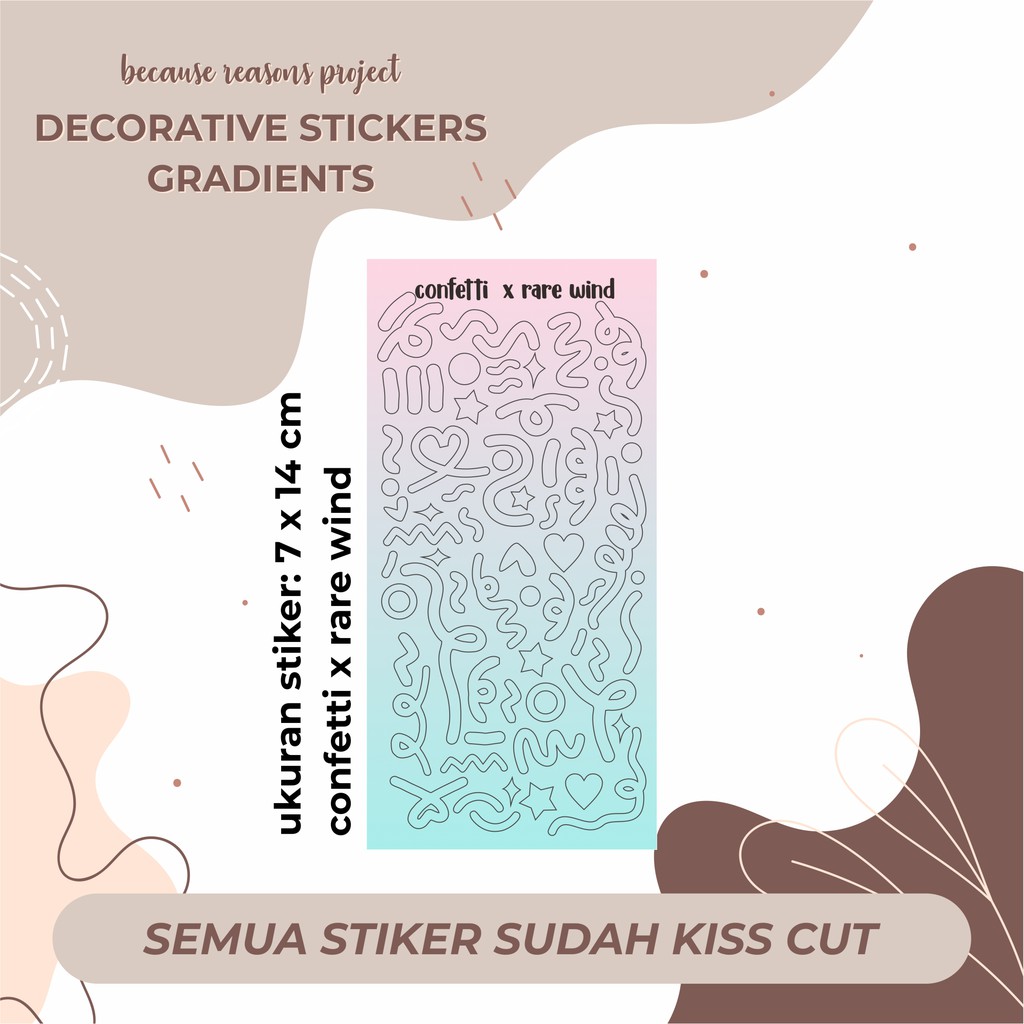 STIKER DECO - POLCOS GRADIENTS CONFETTI-RARE WIND