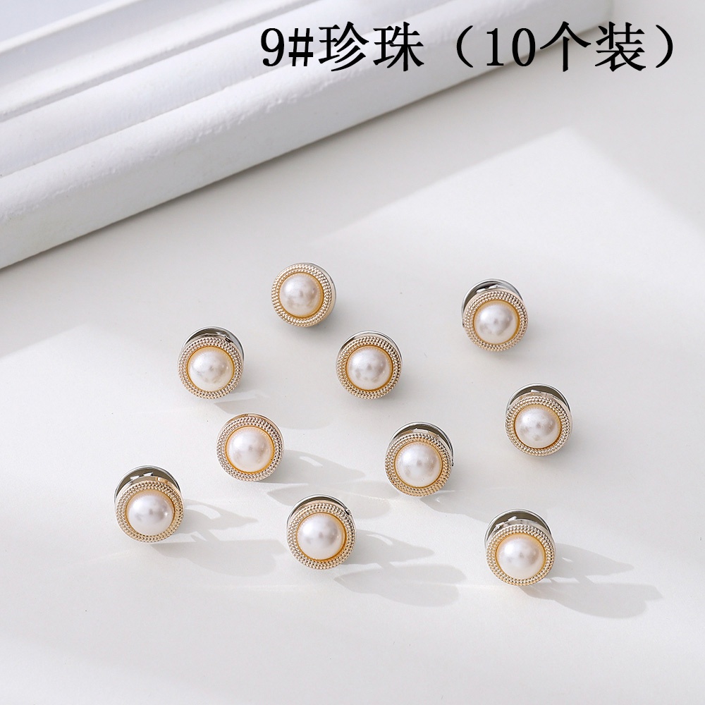 【COD Tangding】【COD Tangding】10pcs / set Bros Pin Mutiara Untuk Aksesoris Pakaian Wanita