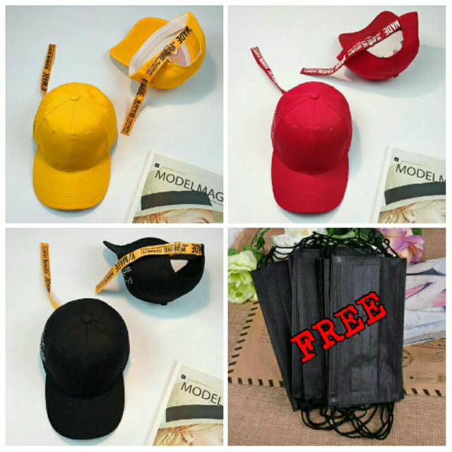 Topi VMADE G-Dragon Tali Panjang V-MADE Korean Style Cap Long Strap V/MADE GD Korea KPOP