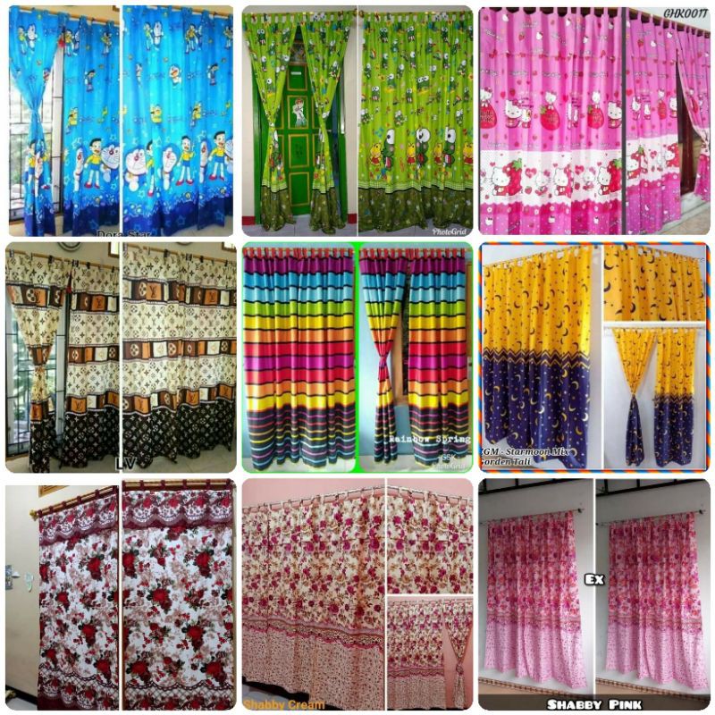 TIRAI JENDELA KAMAR TIDUR | GORDEN JENDELA MURAH | KORDEN HORDENG JENDELA KARAKTER DORAEMON