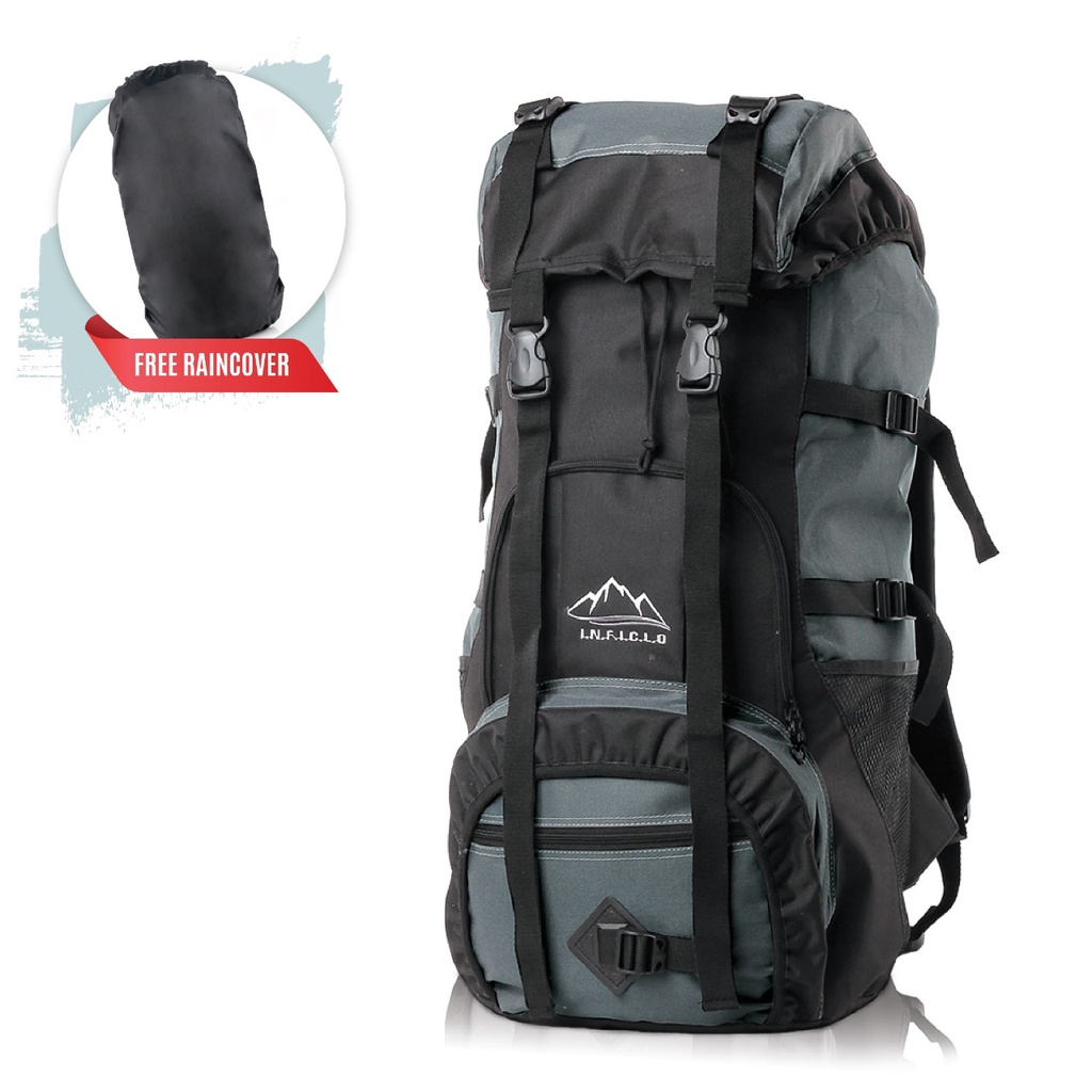 Inficlo Carier Tas Punggung Gunung 60 Liter Ransel Outdoor Backpack Pria