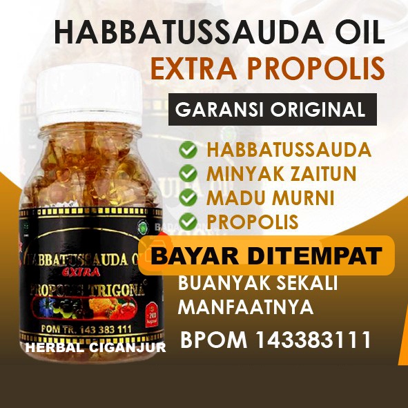Habbatussauda Extra Propolis Trigona (isi 200)