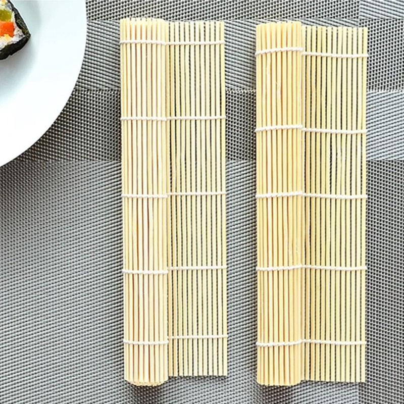 TIKAR PENGGULUNG SUSHI MAKISU BAMBOO - Bambu Roller Roll Matt Alas Setakan Nasi Bento Tatakan Piring - Rolling Kimnan - Photoprop Photoprops Photo Properti Foto Background