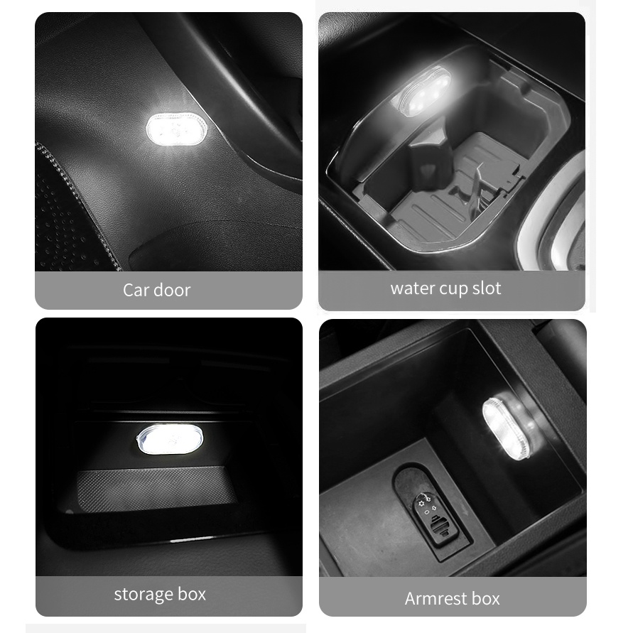 Lampu interior Mobil Kubah Jari sensor Sentuh Lampu Baca sensor Sentuh 5v led Cahaya Daya Tarik Magnetik usb charge Enam Warna Lampu Pintu Mobil