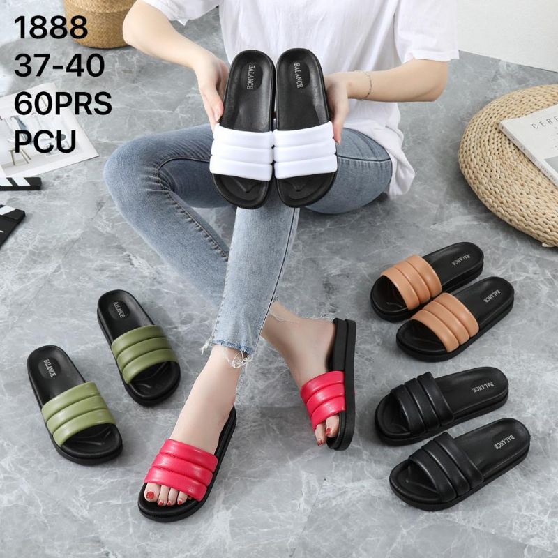 SANDAL SELOP WANITA KARET JELLY IMPORT TERBARU,SANDAL SELOP BALANCE JS1888 TRENDY