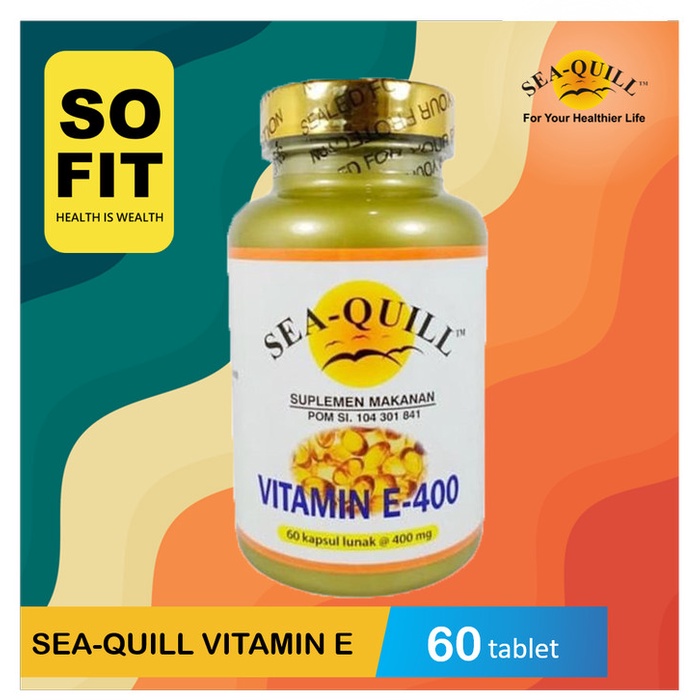 Jual SEAQUILL VITAMIN E 400 IU ISI 60S / SEA QUILL / SEAQUILL / SO FIT