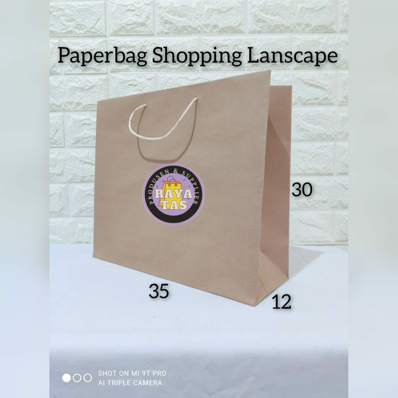 

Paper bag Shopping Landscape coklat (35*12*30)