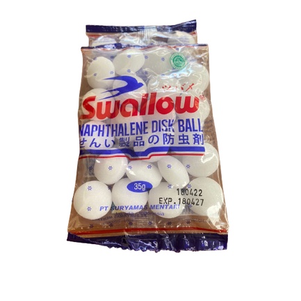 SWALLOW Naphthalene 35g Kapur Barus Bulat Kecil Putih | Swallow Kamper 35 gr Termurah