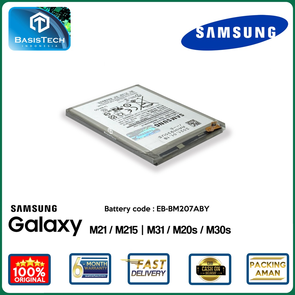 BATERAI SAMSUNG M21 M215 - M31 - M20S - M30S - EB-BM207ABY - ORI